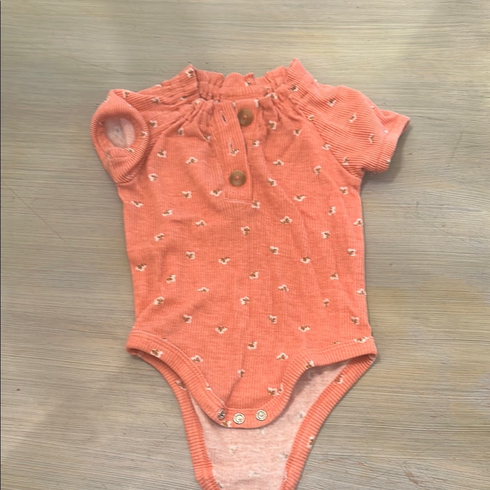 Nicole Miller Orange Bodysuit One Piece